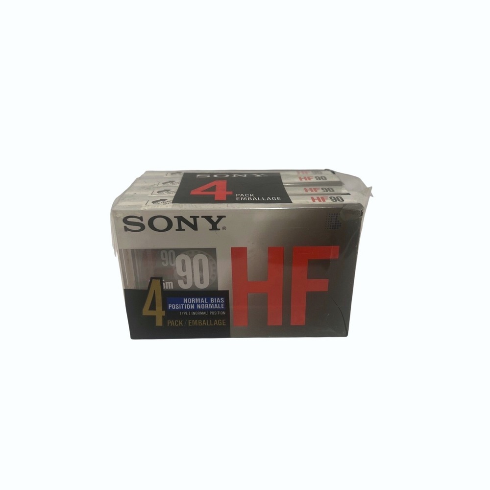 Sony HF 90 Audio Cassette Tapes 4-Pack Normal Bias Type I Blank Sealed New